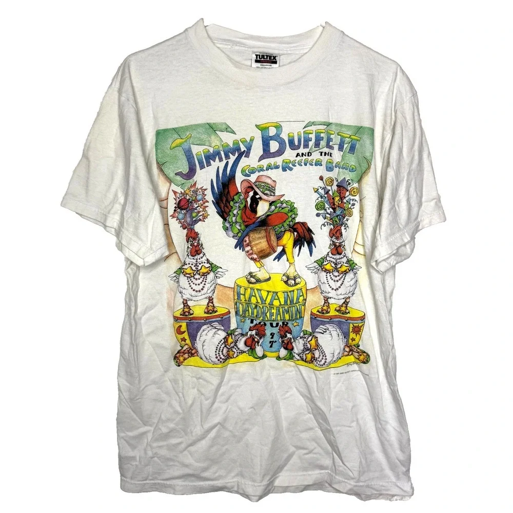 Vtg Jimmy Buffet Coral Reef band Havana Day Dreamin 1997 Tour T-shirt Size Large
